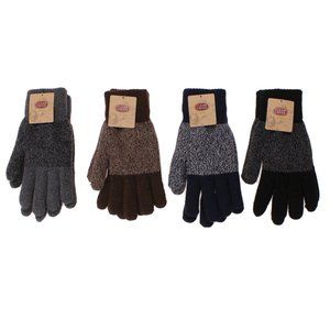 3 Pack - Men Marled Texting Winter Gloves